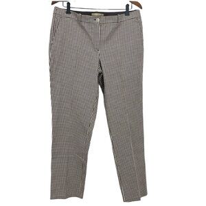 Michael Kors Brown and White Checkered Pants Size 12